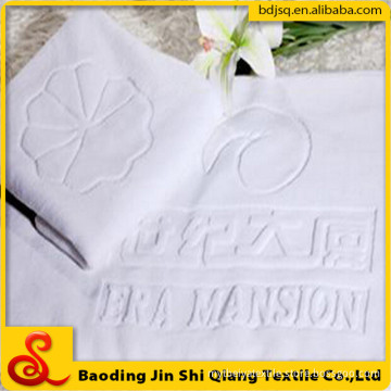 Wholesale Cotton White Jacquard Logo Hotel Towel for Bathroom